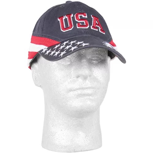 Embroidered Ball Cap USA Stars & Stripes Flag