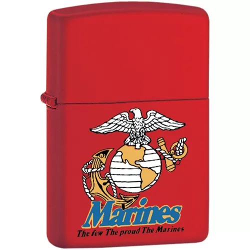 Zippo Marines The Few The Proud - Red Matte