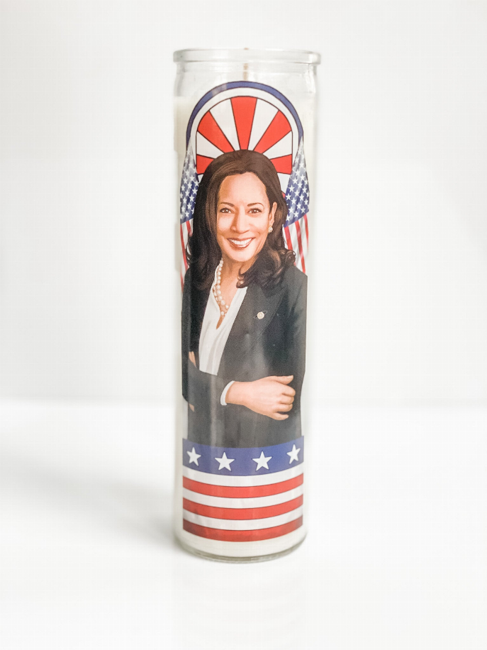 Kamala Harris Prayer Candle with Suit