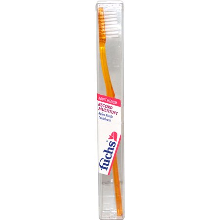 Fuchs Adult Medium Record Multituft Nylon Bristle Toothbrush 1 Toothbrush (10 Pack)