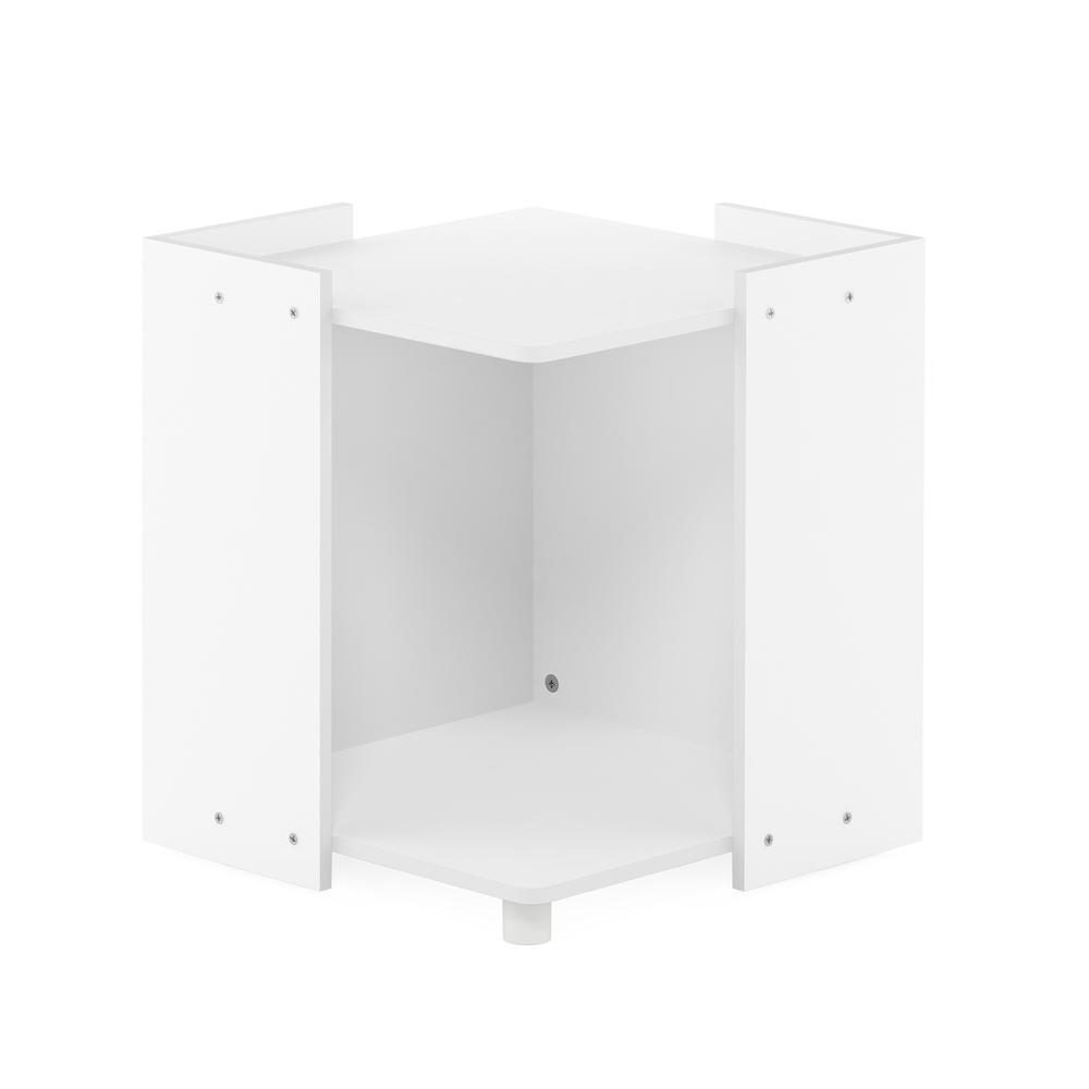 Furinno Peli Litter Box Enclosure with Casters, Solid White