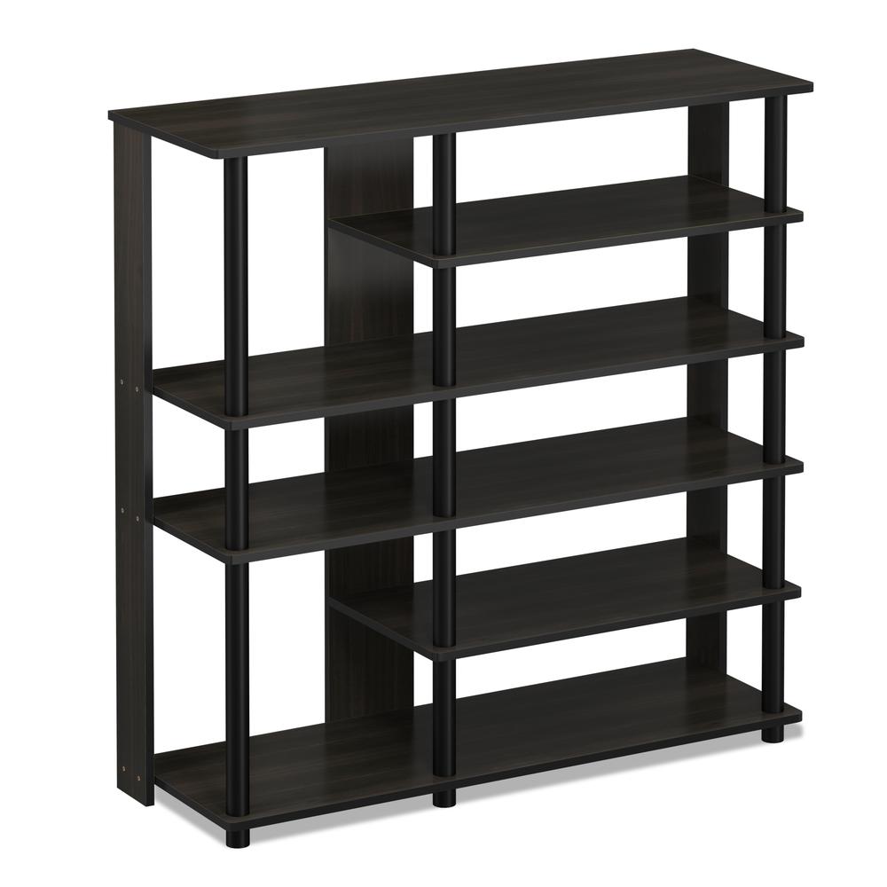 Turn-N-Tube Multi Storage Shoe Rack, Espresso/Black