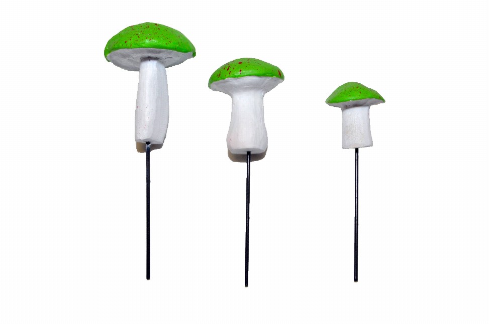 Garden Miniature Mushrooms - Green