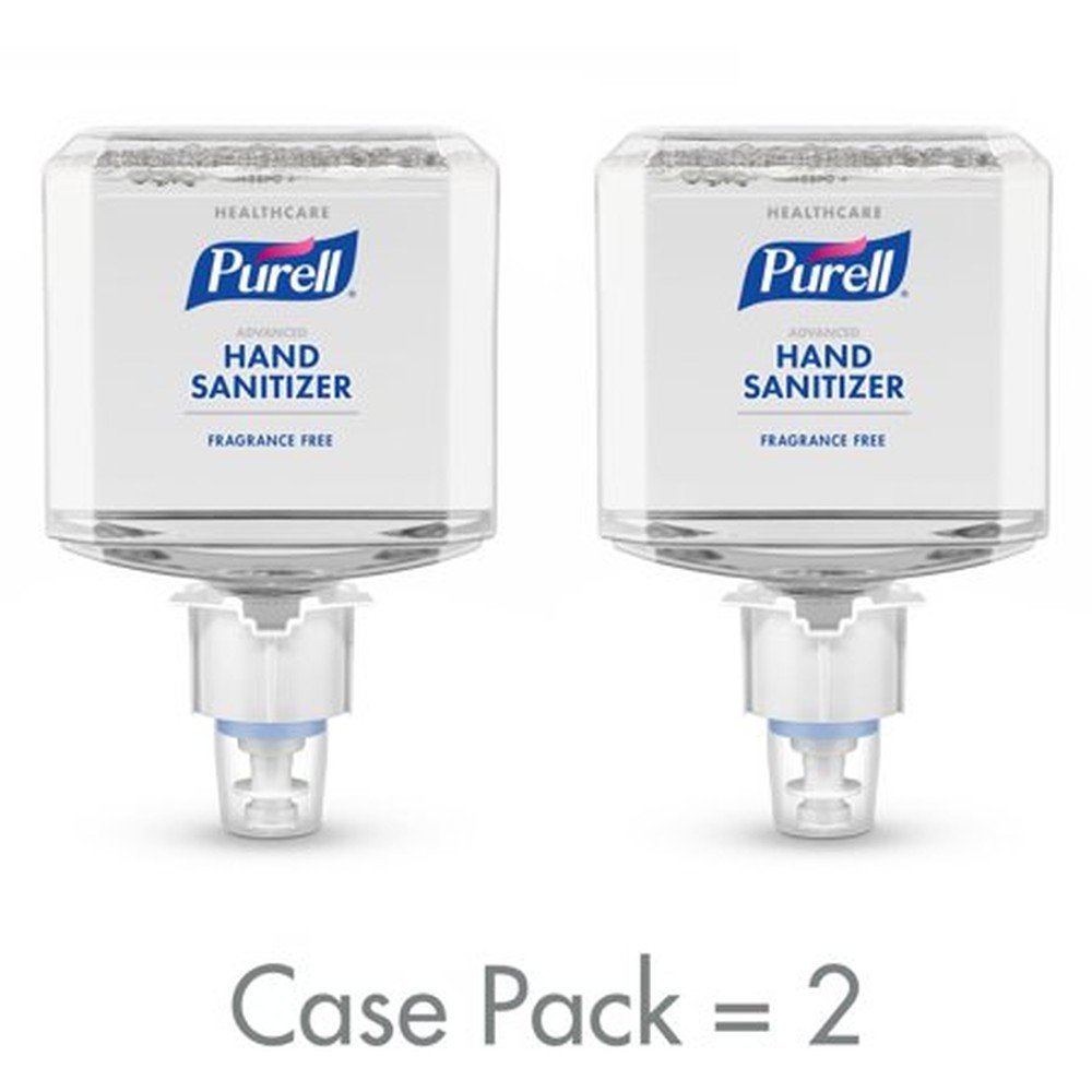 Healthcare Advanced Foam Hand Sanitizer, 1,200 mL, Fragrance-Free, For ES4 Dispensers, 2/Case