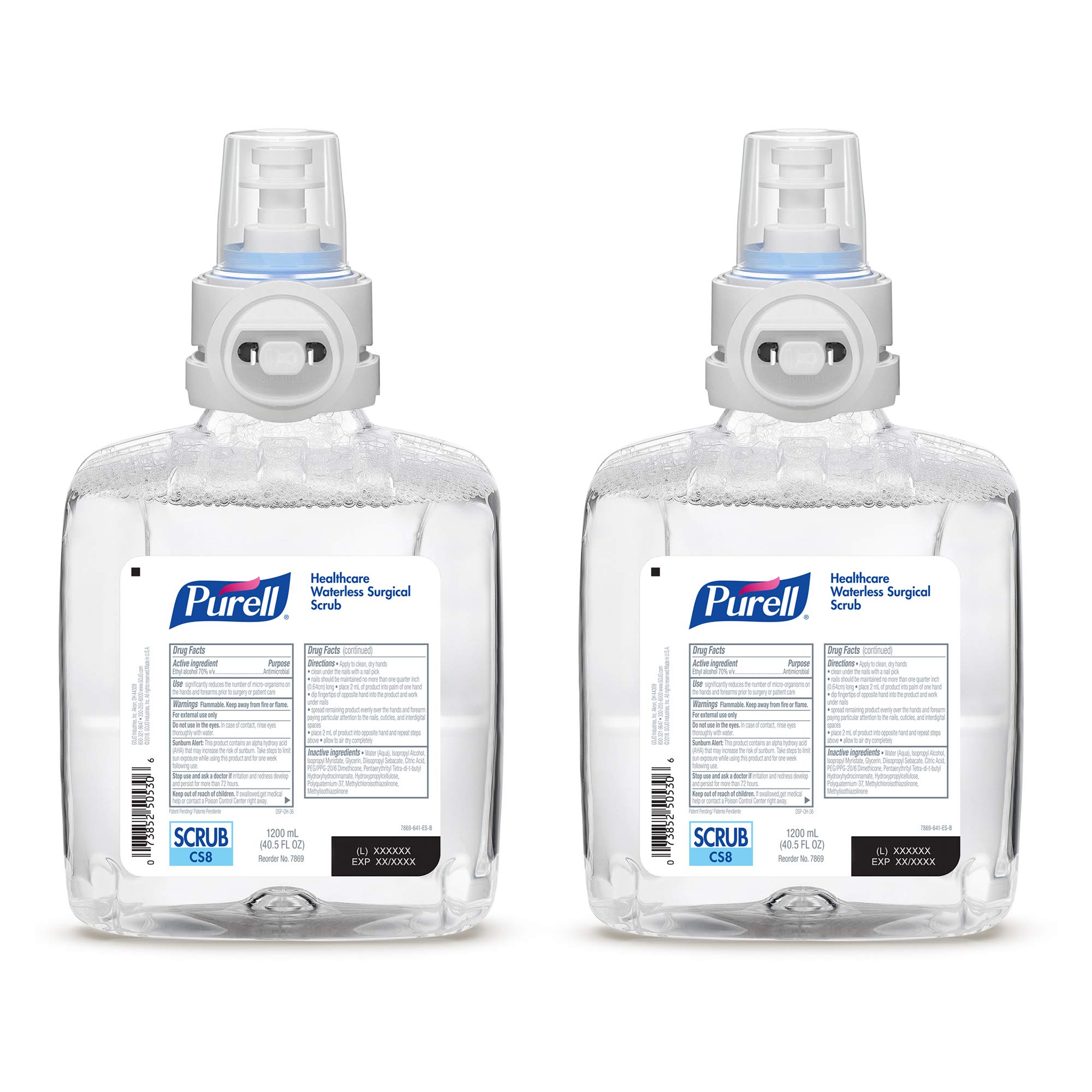 Waterless Surgical Scrub Gel Hand Sanitizer, 1,200 mL Refill Bottle, For CS-8 Dispenser, 2/Carton