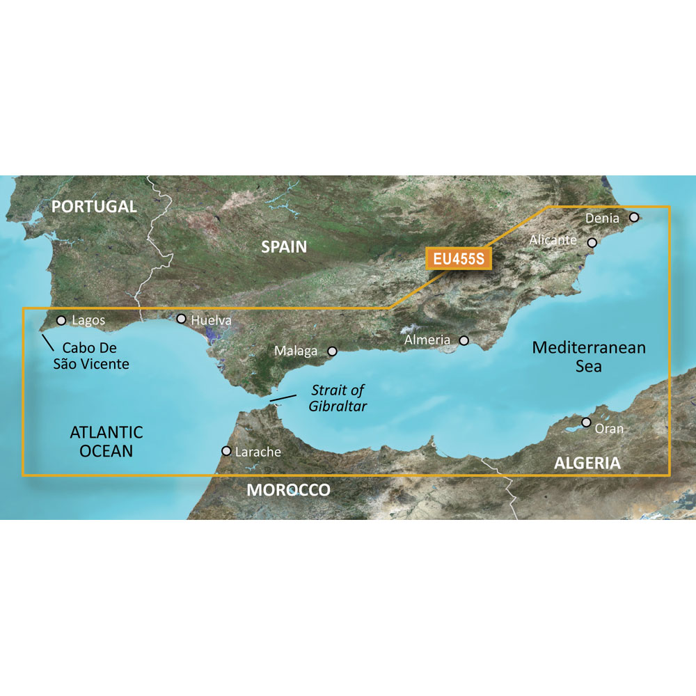 Garmin BlueChart g3 Vision HD - VEU455S - Alicante to Cabo de Sao Vicente - microSD/SD