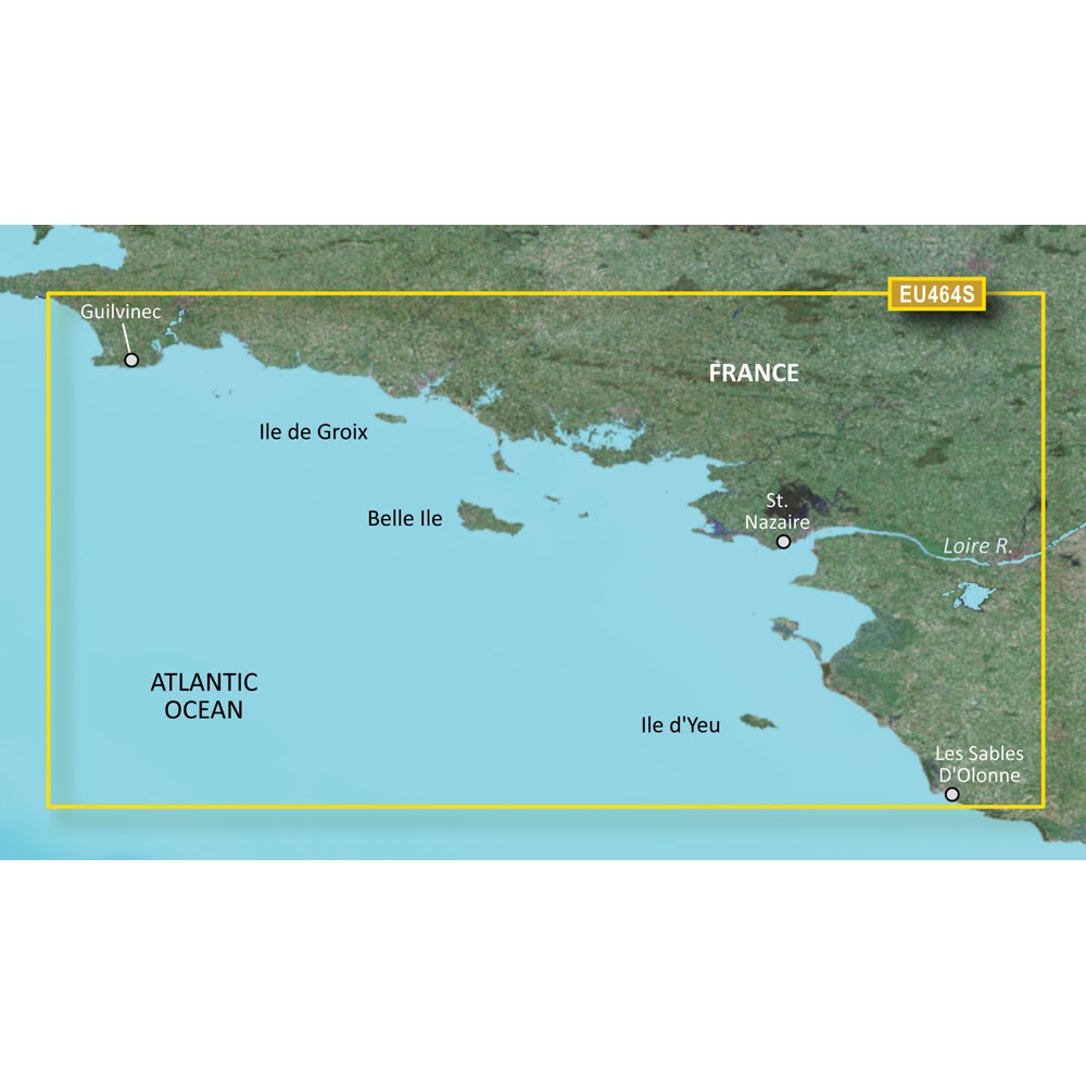 Garmin BlueChart g3 Vision HD - VEU464S - Penmarch to Les Sables d'Olonne - microSD/SD