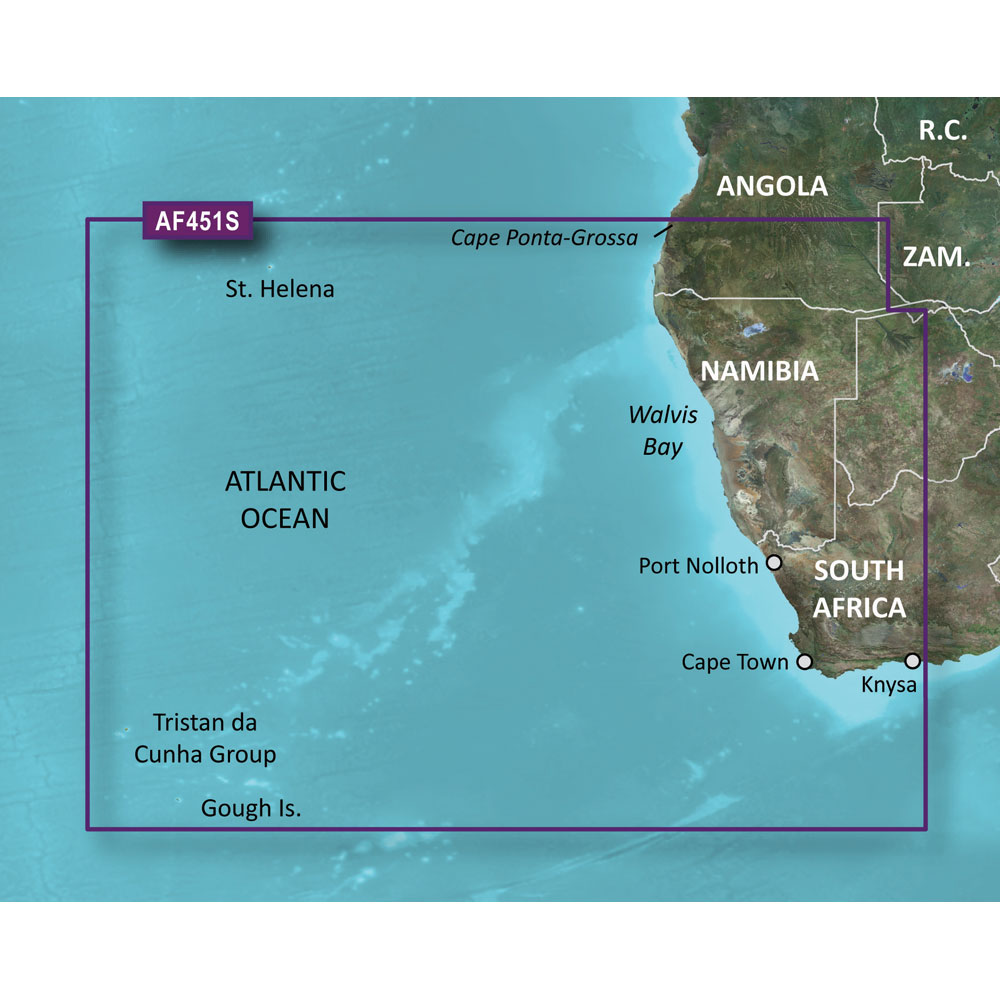 Garmin BlueChart g2 Vision HD - VAF451S - Namibia - Knysna, SA - microSD/SD