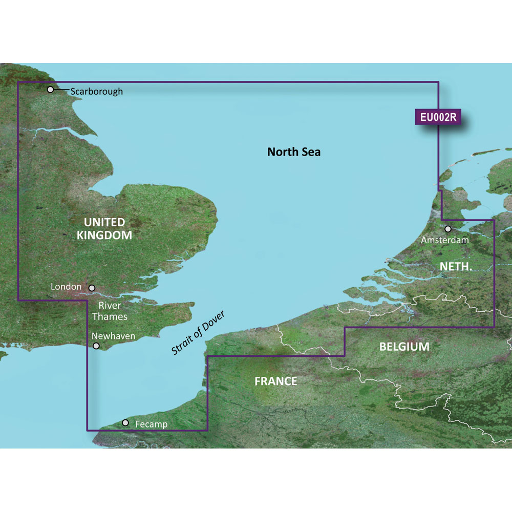 Garmin BlueChart g3 HD - HXEU002R - Dover to Amsterdam & England Southeast - microSD/SD