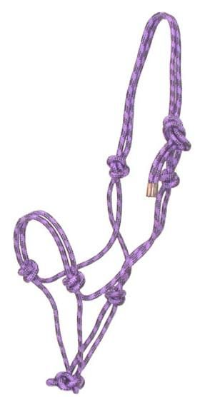 Gatsby Classic Cowboy Rope Halter Horse Purple/Black