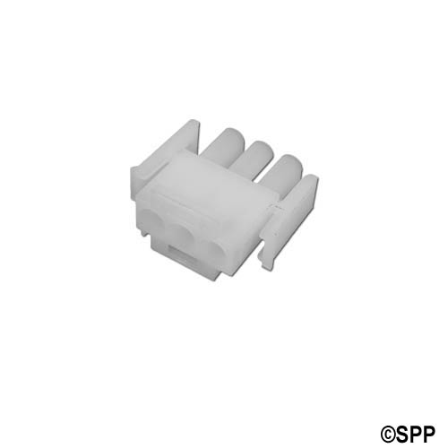 Amp Plug, 3 Pin Male, White