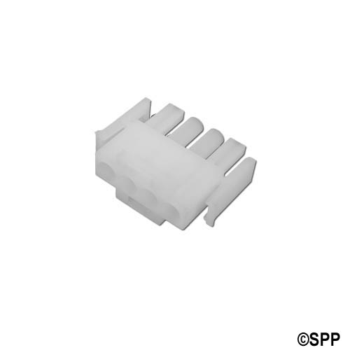 Amp Plug, 4 Pin Male, White