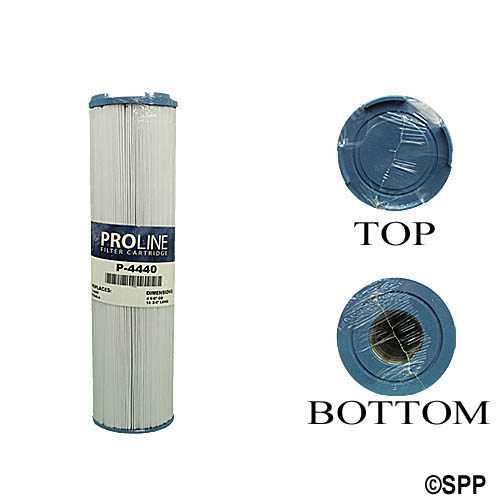 Filter Cartridge, Proline, Diameter: 4-5/8", Length: 16-3/4", Top: Castle, Bottom:2-1/16" Open, 40 sq ft