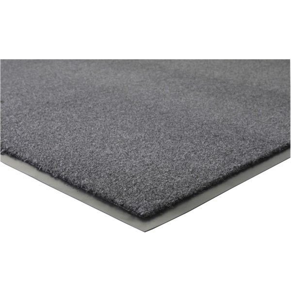 Genuine Joe Silver Series Indoor Entry Mat - Building, Carpet, Hard Floor - 10 ft Length x 36" Width - Plush - Charcoal