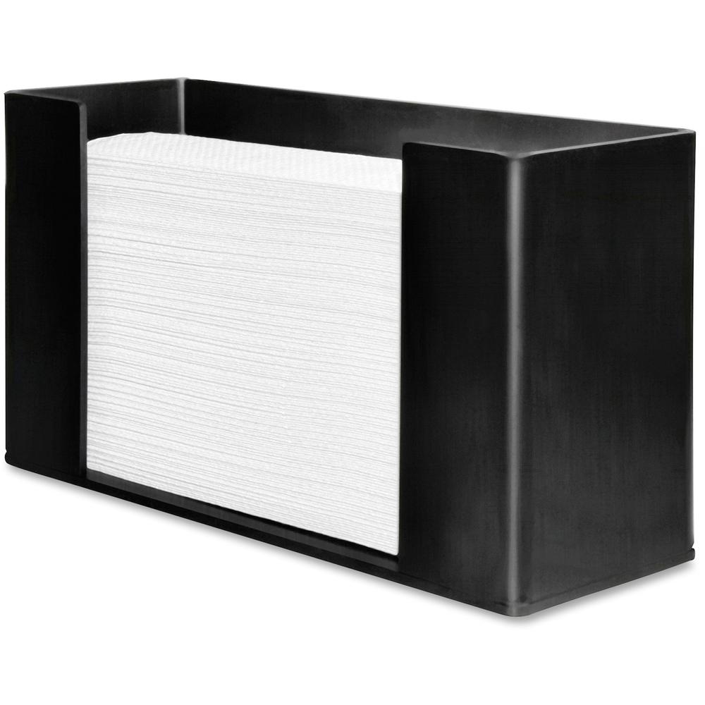 Genuine Joe Folded Paper Towel Dispenser - C Fold, Multifold Dispenser - 6.8" Height x 11.5" Width x 4.1" Depth - Acrylic - Blac