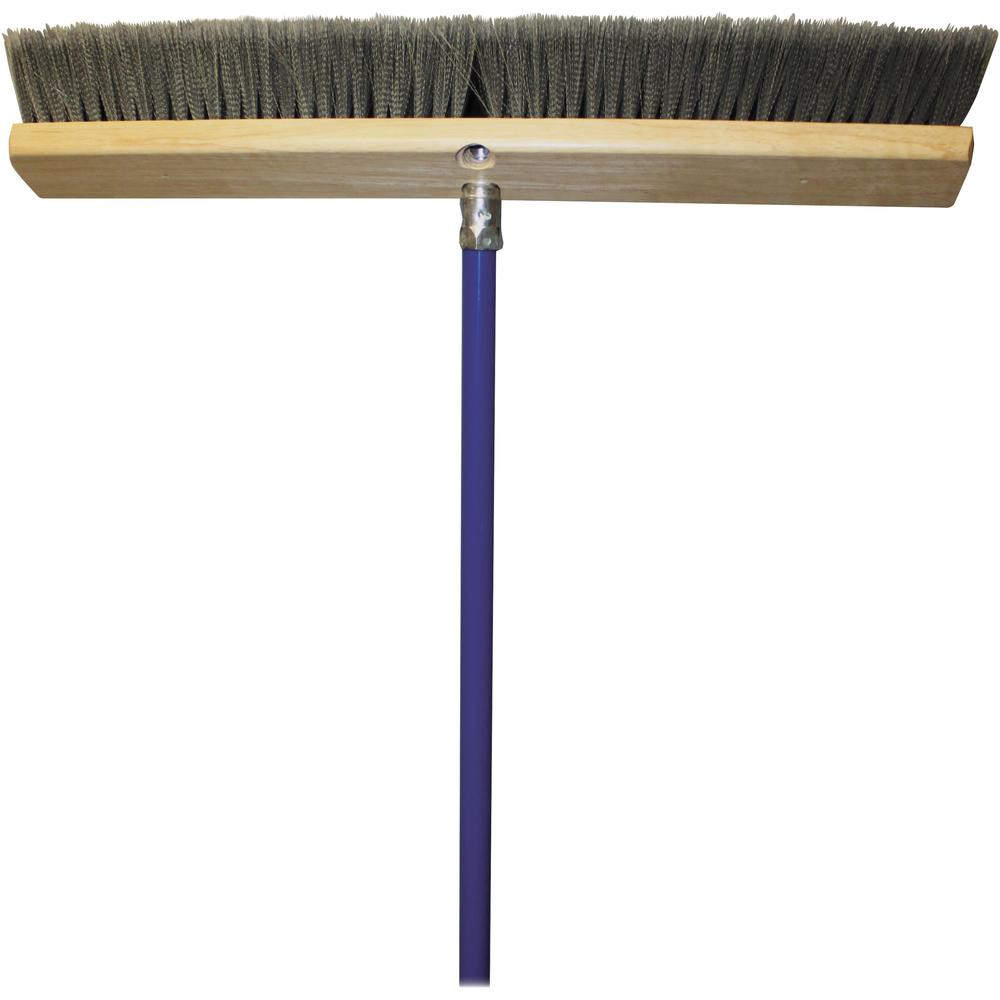 Genuine Joe 24" x 60" All Purpose Sweeper, GJO20129 - Polypropylene Bristle - 24" Handle Width - 60" Handle Length - Metal Handl