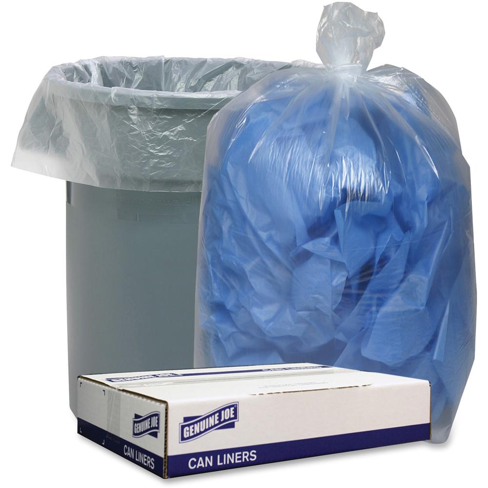 Genuine Joe Low Density Can Liners - 45 gal Capacity - 40" Width x 46" Length - 1.40 mil (36 Micron) Thickness - Low Density - C