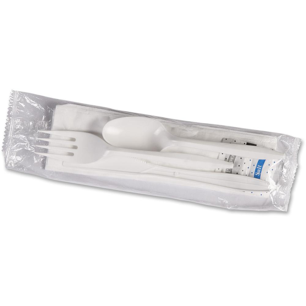 Genuine Joe Fork/Knife/Spoon Utensil Kit - 250 Piece(s) - 250/Carton - Cutlery Set - 1 x Spoon - 1 x Fork - 1 x Knife - Disposab