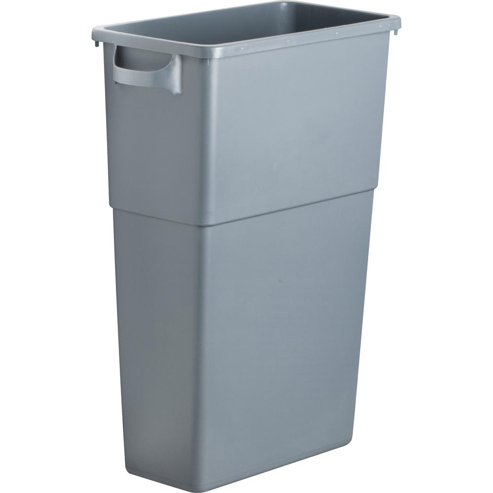 Genuine Joe 23-gallon Space-Saving Waste Container - 23 gal Capacity - Rectangular - Handle - 30" Height x 20" Width x 11" Depth