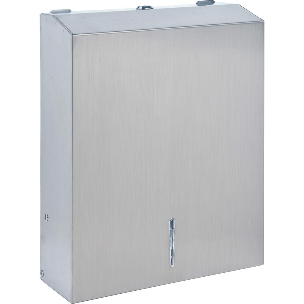 Genuine Joe C-Fold/Multi-fold Towel Dispenser Cabinet - C Fold, Multifold Dispenser - 13.5" Height x 11" Width x 4.3" Depth - St
