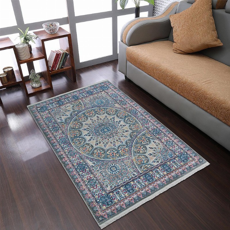 Rugsotic Carpets Machine Woven Crossweave Polyester Multicolor Area Rug Oriental - 8'x10' Multicolor16