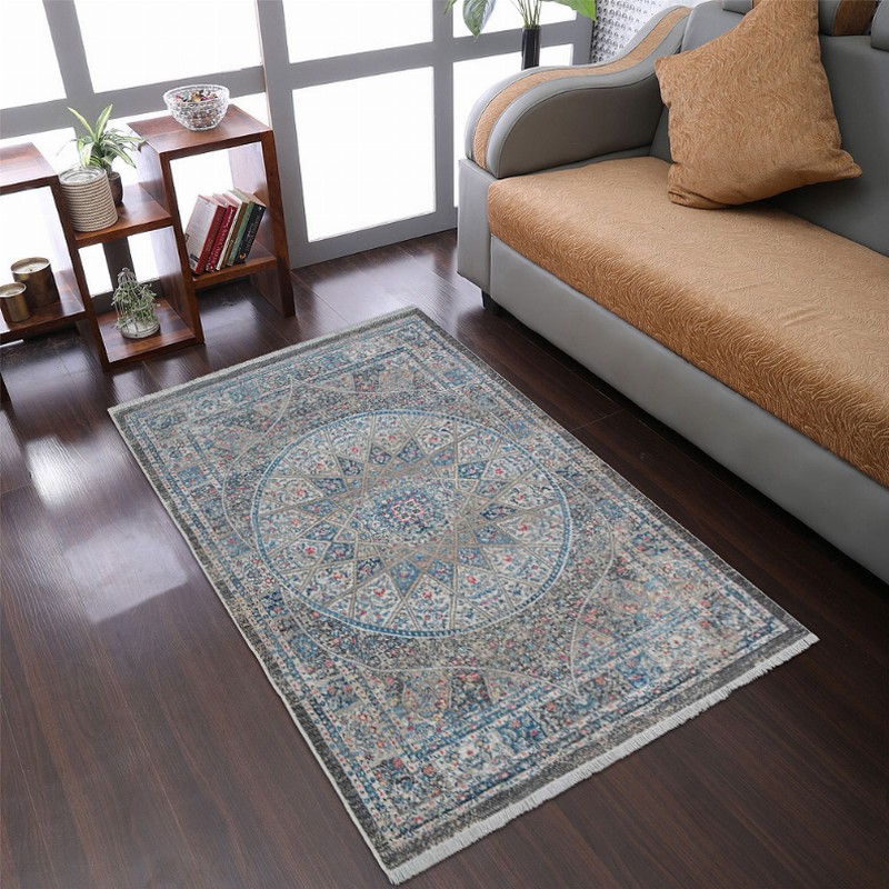 Rugsotic Carpets Machine Woven Crossweave Polyester Multicolor Area Rug Oriental - 3'11''x5'10'' Multicolor9