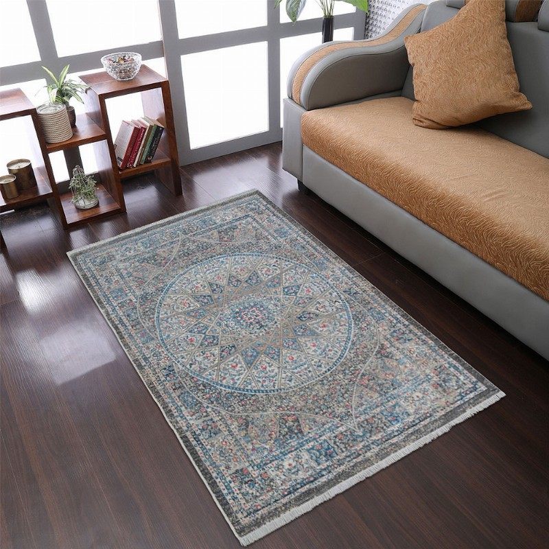 Rugsotic Carpets Machine Woven Crossweave Polyester Multicolor Area Rug Oriental - 4'8''x6'9'' Multicolor9