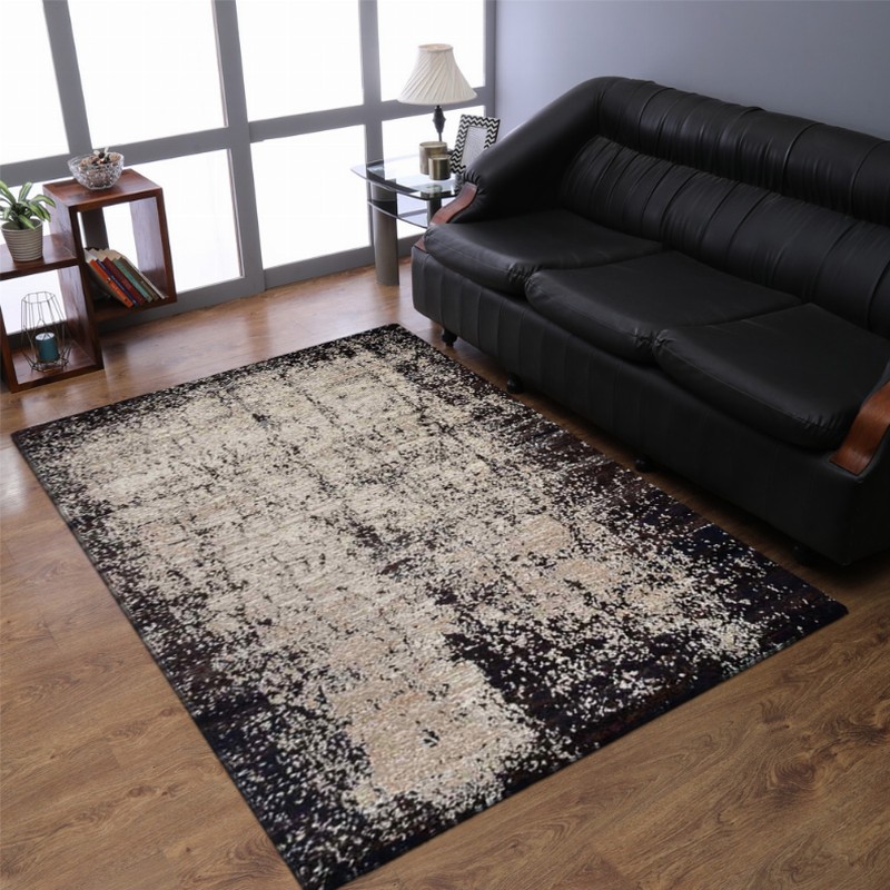 Rugsotic Carpets Machine Woven Heatset Polypropylene Area Rug Contemporary 4'4''x6'4'' Beige Brown