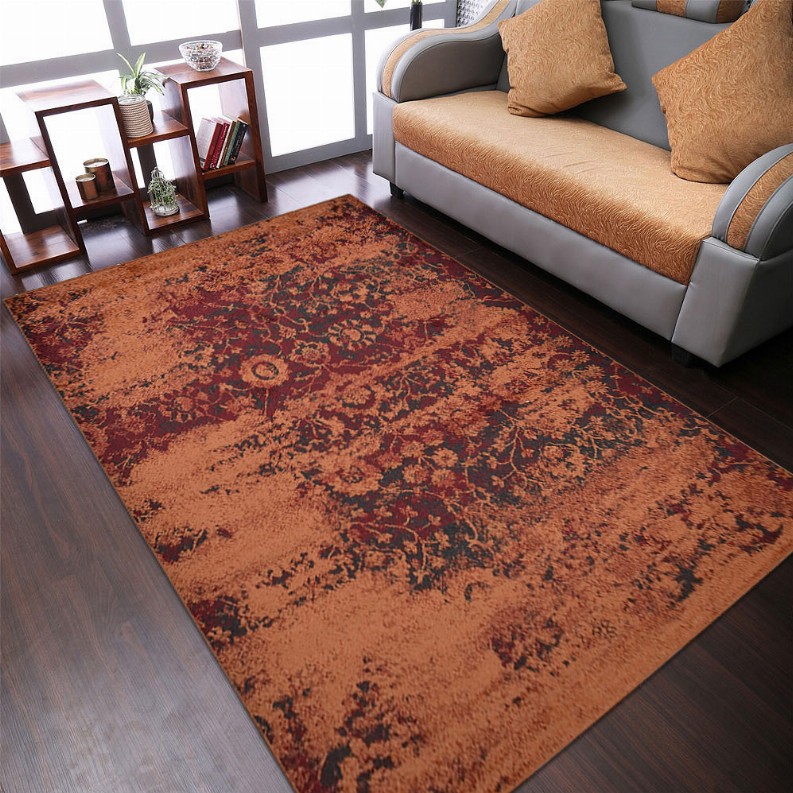 Rugsotic Carpets Machine Woven Heatset Polypropylene Area Rug Contemporary 10'x13' Orange