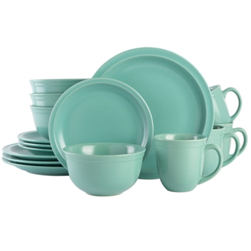 Siam 16pc Dinnerware Set Matte Green