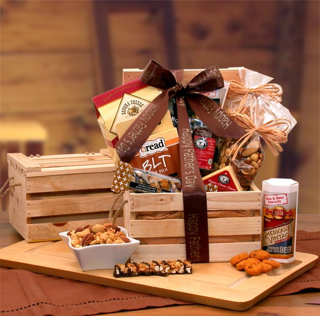 Father's Day Gifts - 12x10x8 inDad's Favorites Premium Nuts & Snacks Crate