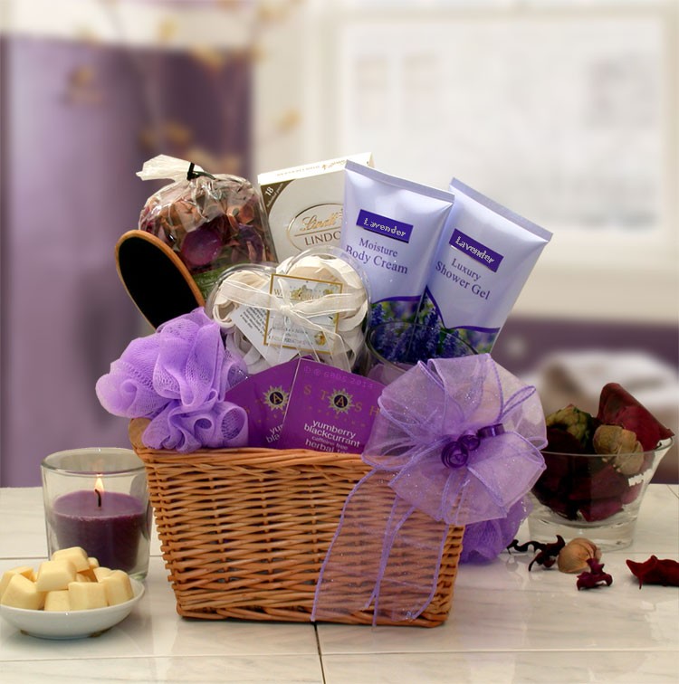 Gifts For Her - 10x10x10 inLavender Relaxation Spa Gift Basket