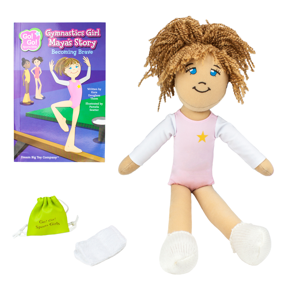 Gymnastics Girl Maya Read & Play Doll and Book Set