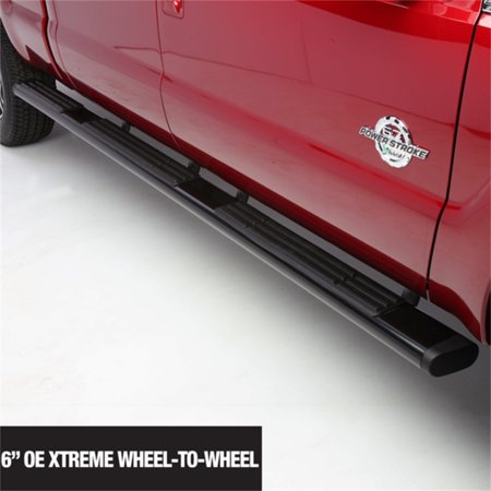 UNIVERSAL 6IN - 124IN LONG - BLACK WHEEL TO WHEEL SIDE BARS OE XTREME SIDESTEPS