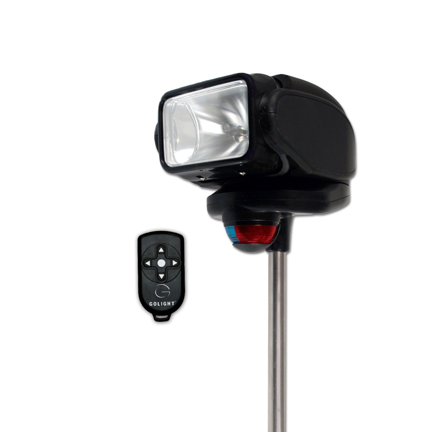 GOBEE HALOGEN STANCHION MOUNT W/ WIRELESS REMOTE - BLACK