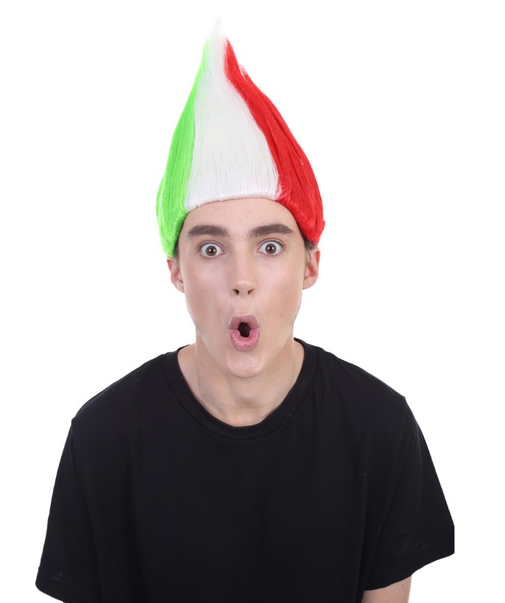 Italian Flag Troll Wig