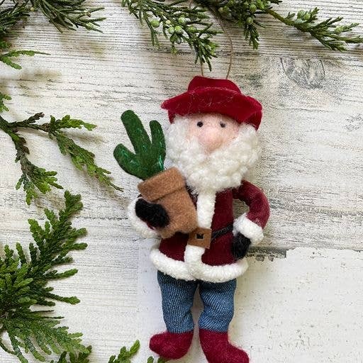 Wool Poseable Ornaments - SANTA