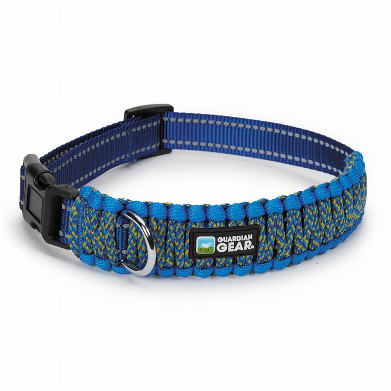 GG Reflective Paracord Collar Small Blue