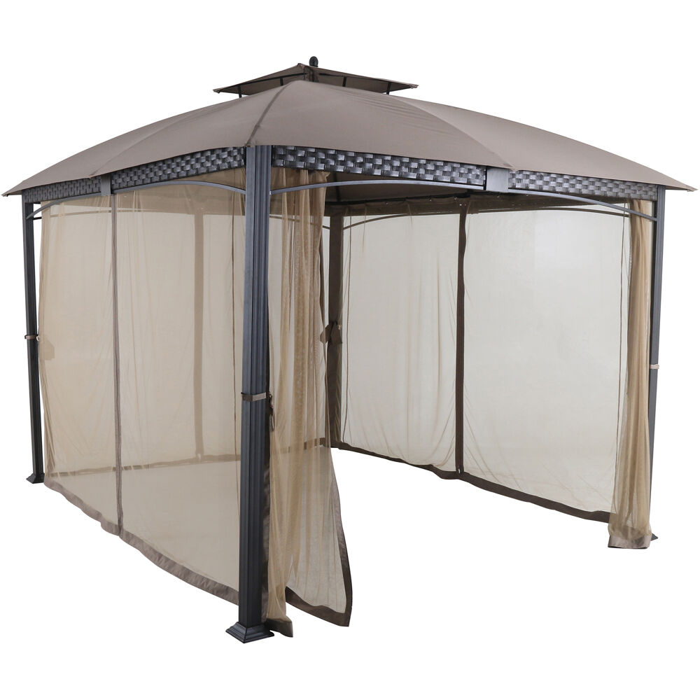 Aster 9.7'x11.8' Aluminum and Steel Gazebo with Netting