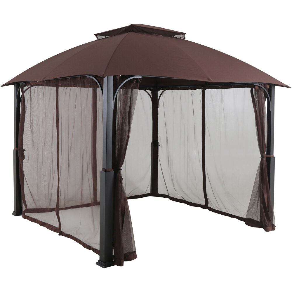 Morning Vale9.9'x9.35' Aluminum and Steel Gazebo with Netting