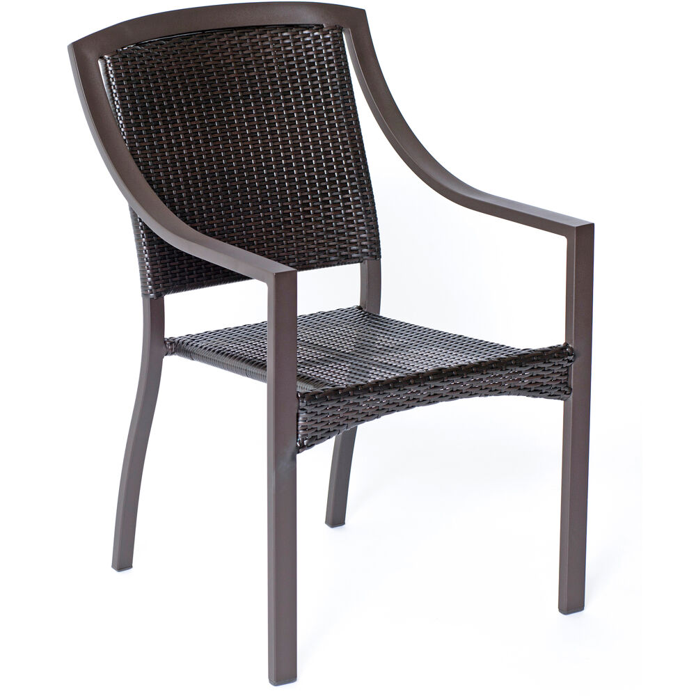 Aluminum Stacking Bistro Chair; Square Back