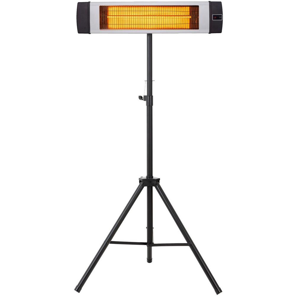 34.6" Electric Carbon Lamp w/Three Heat Levels, Remote and Tripod Stand
