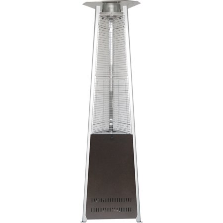 Triangle Patio Heater, 7.5' Tall, Propane Flame Glass, 42,000 BTU