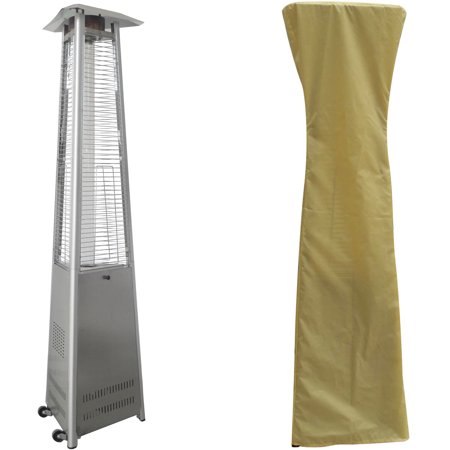 Triangle Patio Heater, 7.5' Tall, Propane, 42,000 BTU with Cover