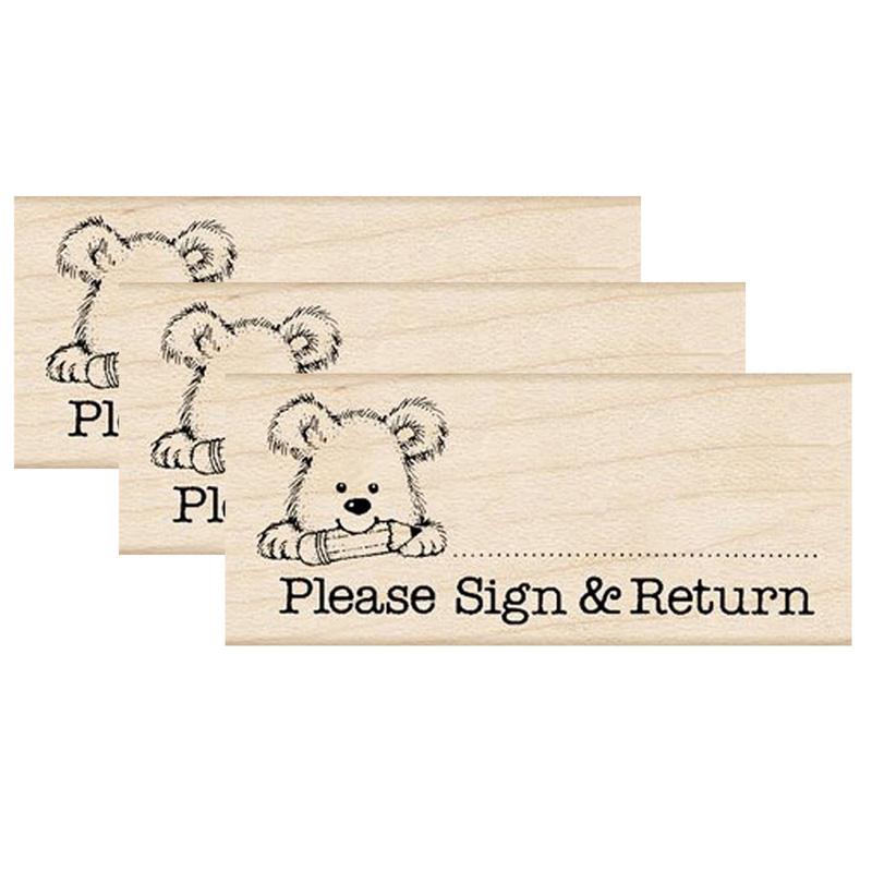 Please Sign & Return Pup Stamp, Pack of 3