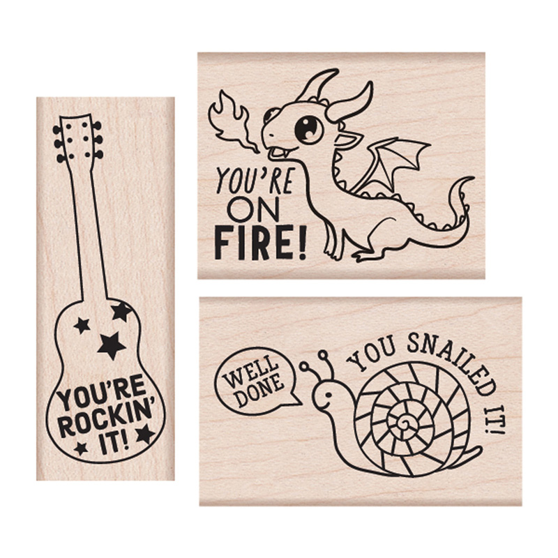 Rockin' It Wood Stamps Set