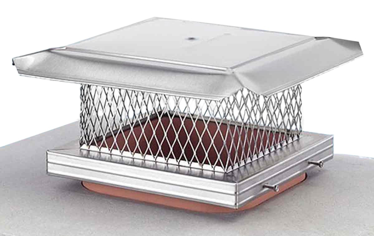 13" X 17" Homesaver Pro Stainless Steel Chimney Cap, 304-Alloy, 18-Ga. Base & Mesh, 24-Ga. Lid