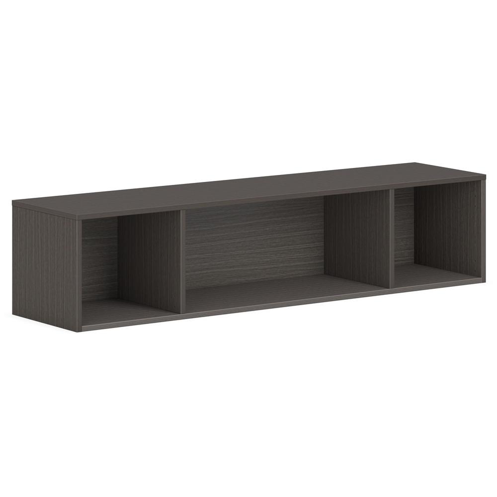 HON Mod Wall Mounted Storage | Open | 60"W | Slate Teak Finish - 60" x 14" x 39.8" - Finish: Slate Teak