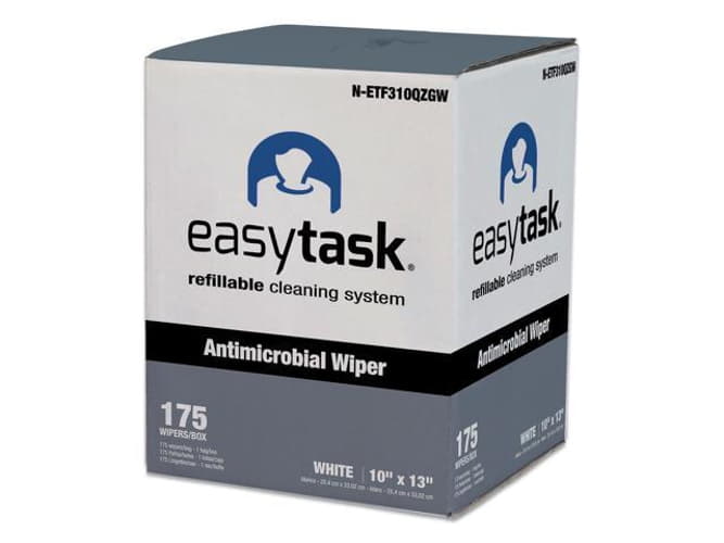 Easy Task F310 Wiper, Quarterfold, 10 x 13, Zipper Bag, 175/Bag