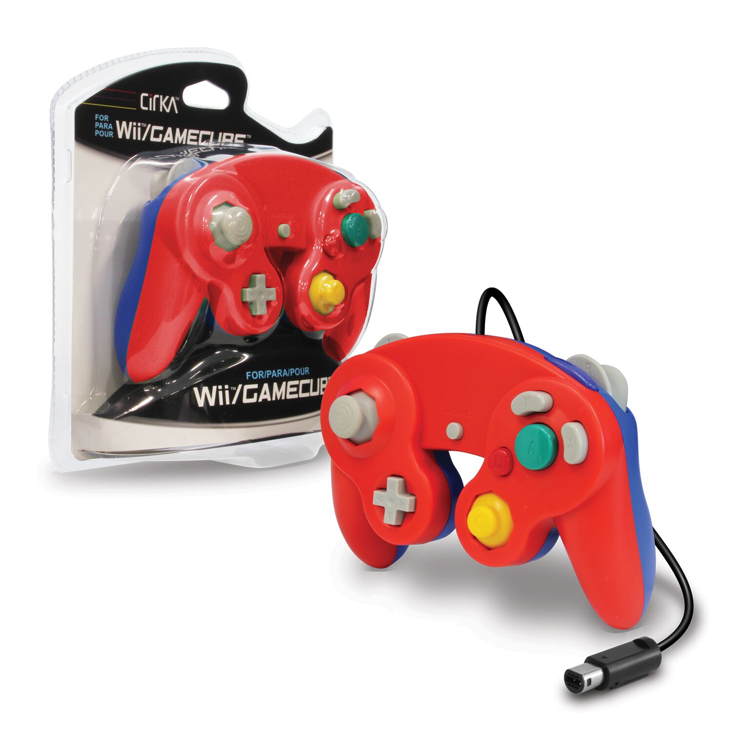 Cirka M05819-RDBU Red Blue Wii And Gamecube Controller